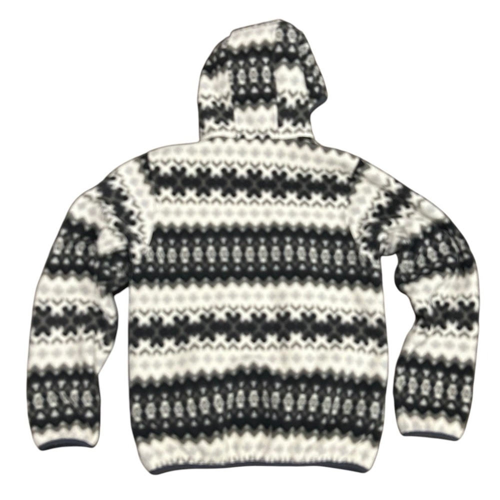 Patagonia Synchilla Fleece Full Zip Hoodie Fair Isle Black White 25270 FA15 - Picture 2 of 9
